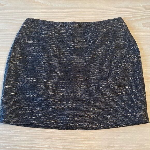 Madewell Courtyard Skirt Blue Tweed 8 - Picture 3 of 16